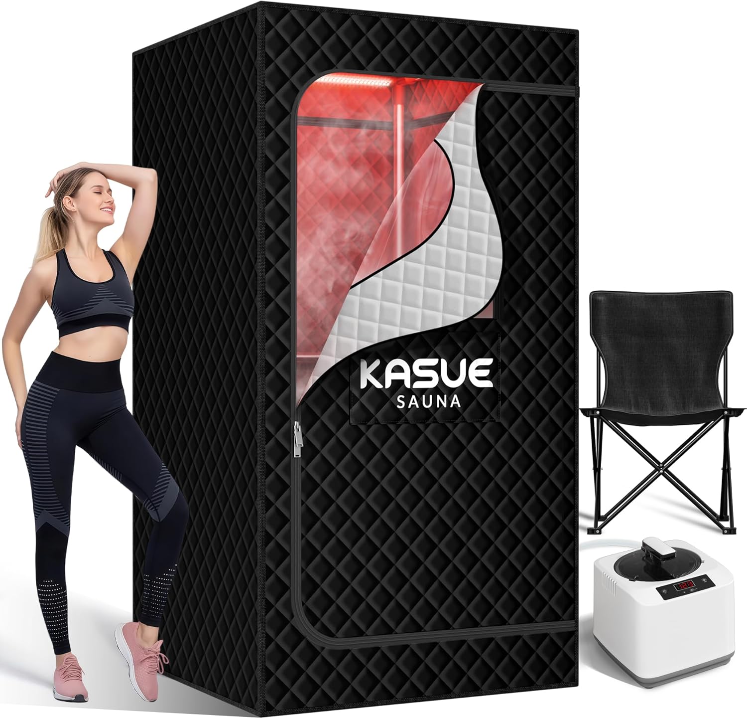 KASUE Portable Infrared Sauna (Obsidian Black)