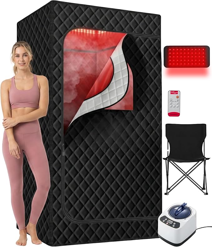 Aoipcuty Portable Infrared Sauna Tent 1300W/3L (80x80x180cm)