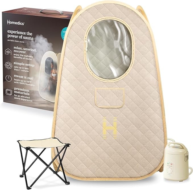 Homedics Portable Steam Sauna (US Model SP-SN300, Cream) - US Import