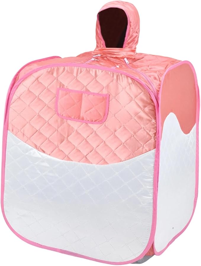 yuksok Portable Steam Sauna Tent Only (72x72x84cm, Very Short) Pink/White