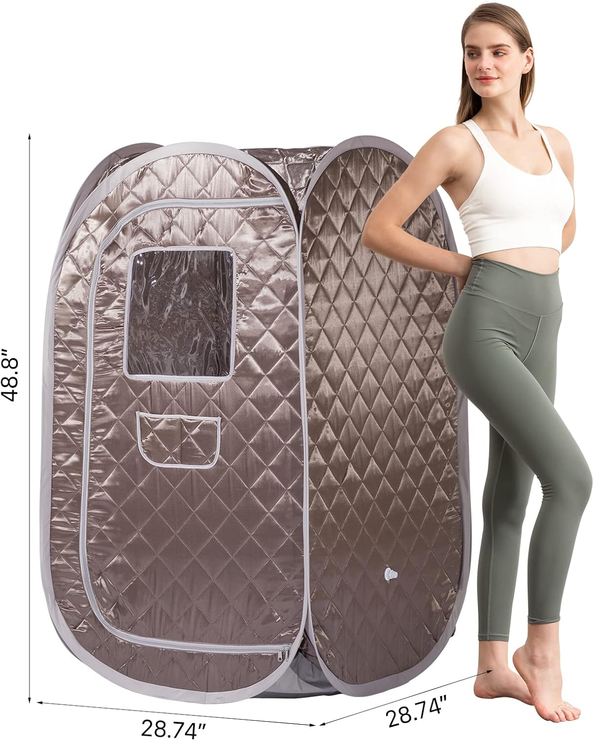 ZONEMEL Portable Steam Sauna Tent, Lightweight Folding Tent (Steamer NOT Included) Dark Grey