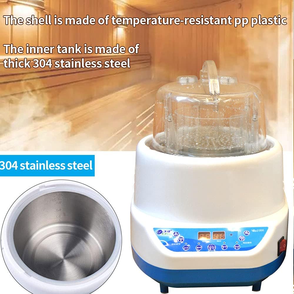Chestnut-YX 4L 2000W Portable Sauna Steamer Pot with Remote Control, 16-Level Adjustment (110V/220V)
