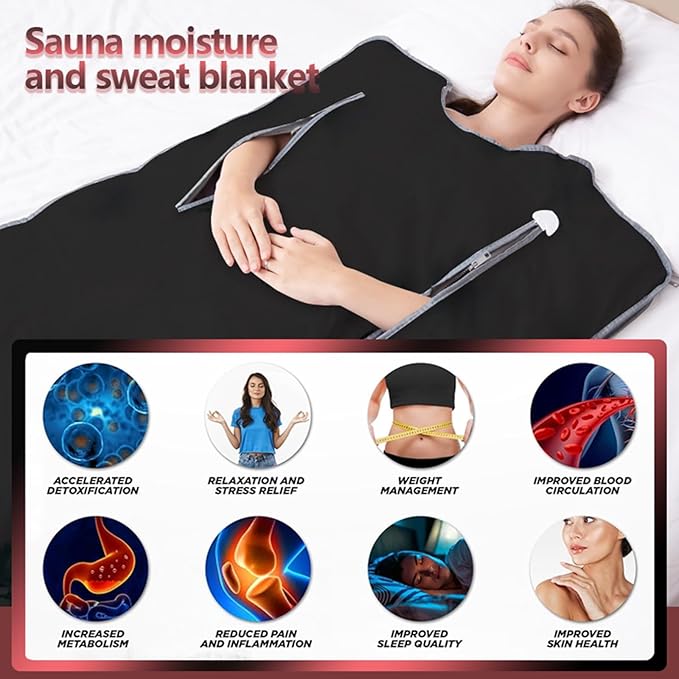 Bgalives Infrared Sauna Blanket 180x160cm, 500W, 110-240V (Sauna Blanket)