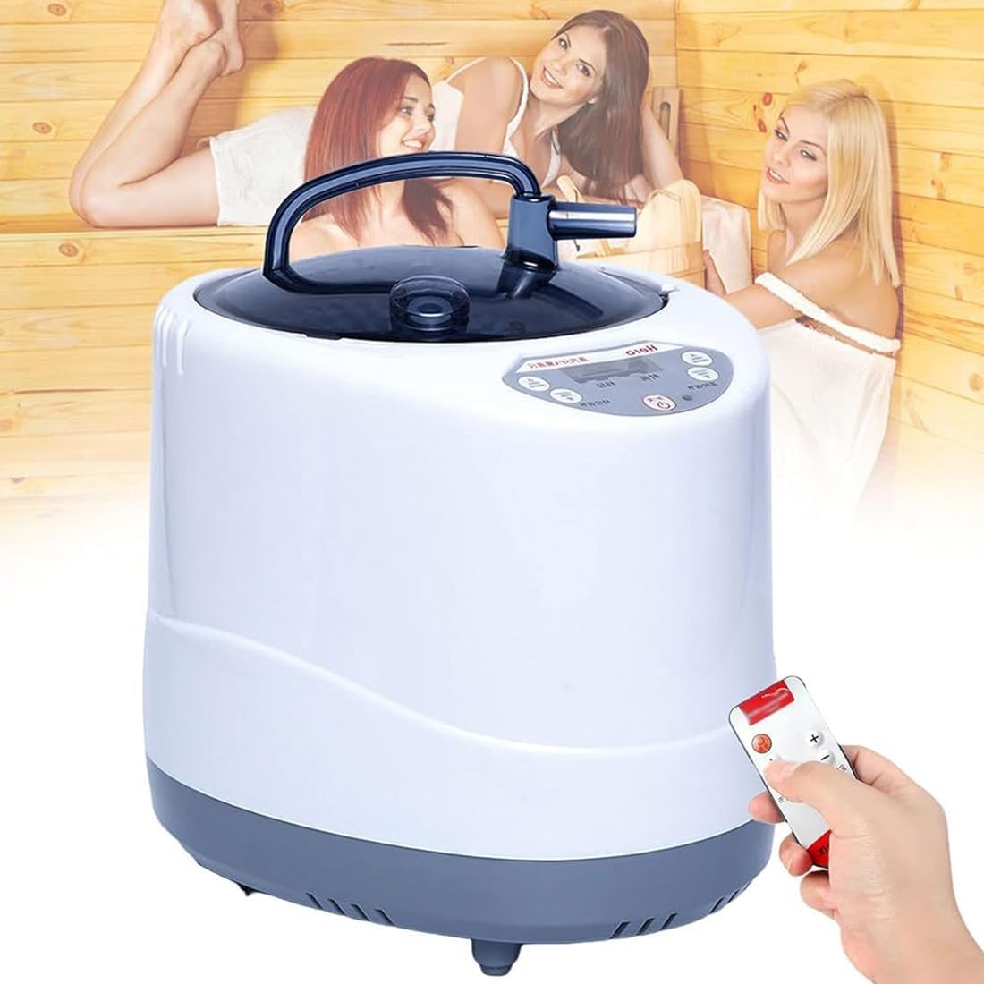 HLGKBY 4L Portable Sauna Steamer Pot with Remote Control, 304 SS (Steamer Only)