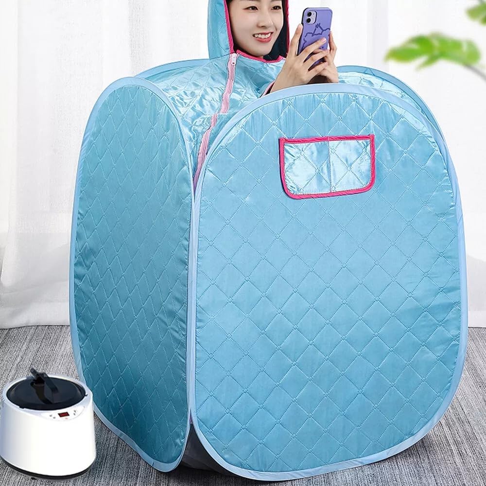 Generic 2-Person Steam Sauna Tent with 2L Steamer, 220-240V, 63x67x125cm