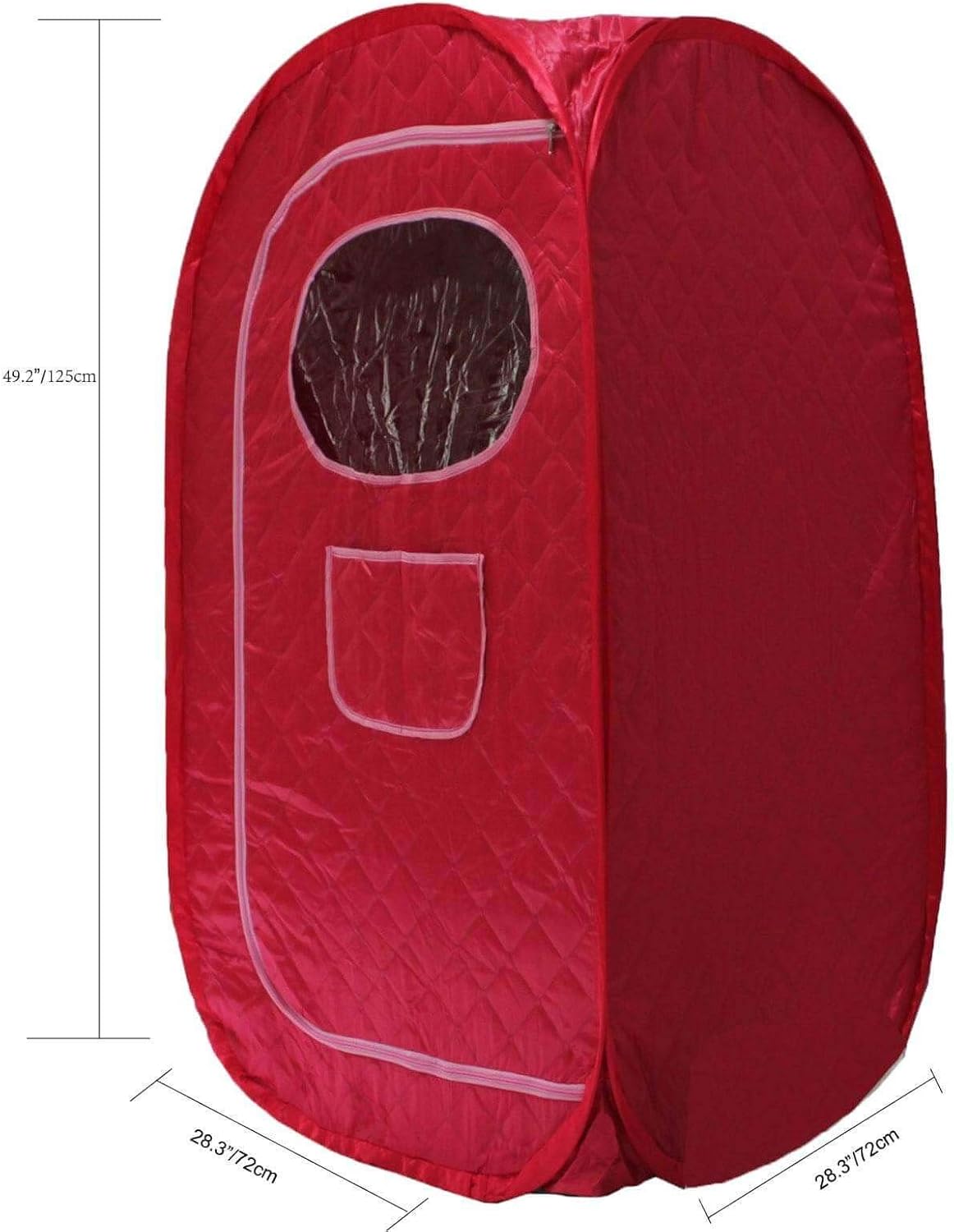 KOVFBRO 2-Person Steam Sauna Tent + 4.2L 2000W Steamer, 220V AU Plug, 72x72x125cm (Red)