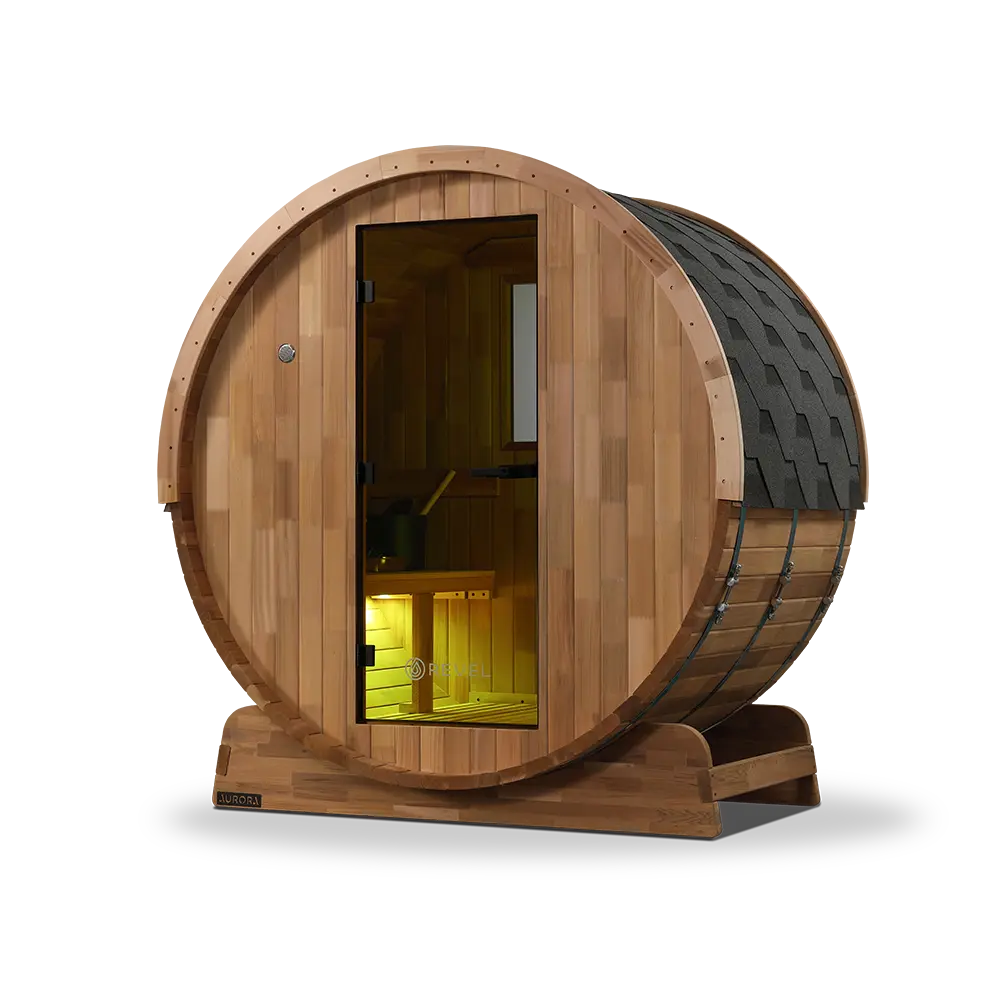 Aurora 2-Person Cedar Traditional Barrel Sauna
