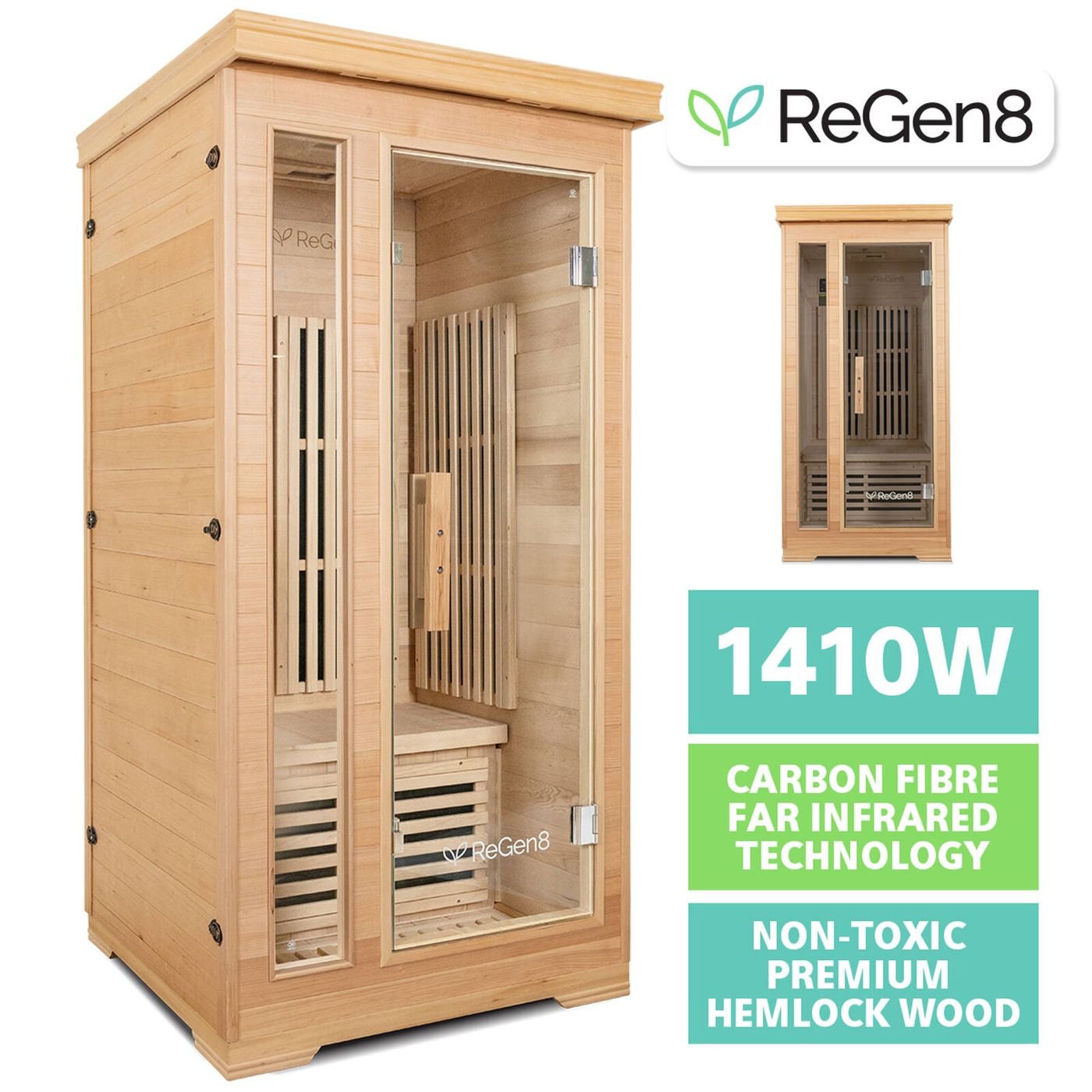 Solo 2 - 1 Person 1410W Infrared Sauna