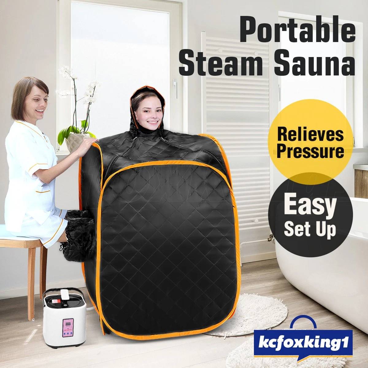 2-Person Steam Sauna Tent Loss Weight Home Portable Spa Steamer Slimming Skin