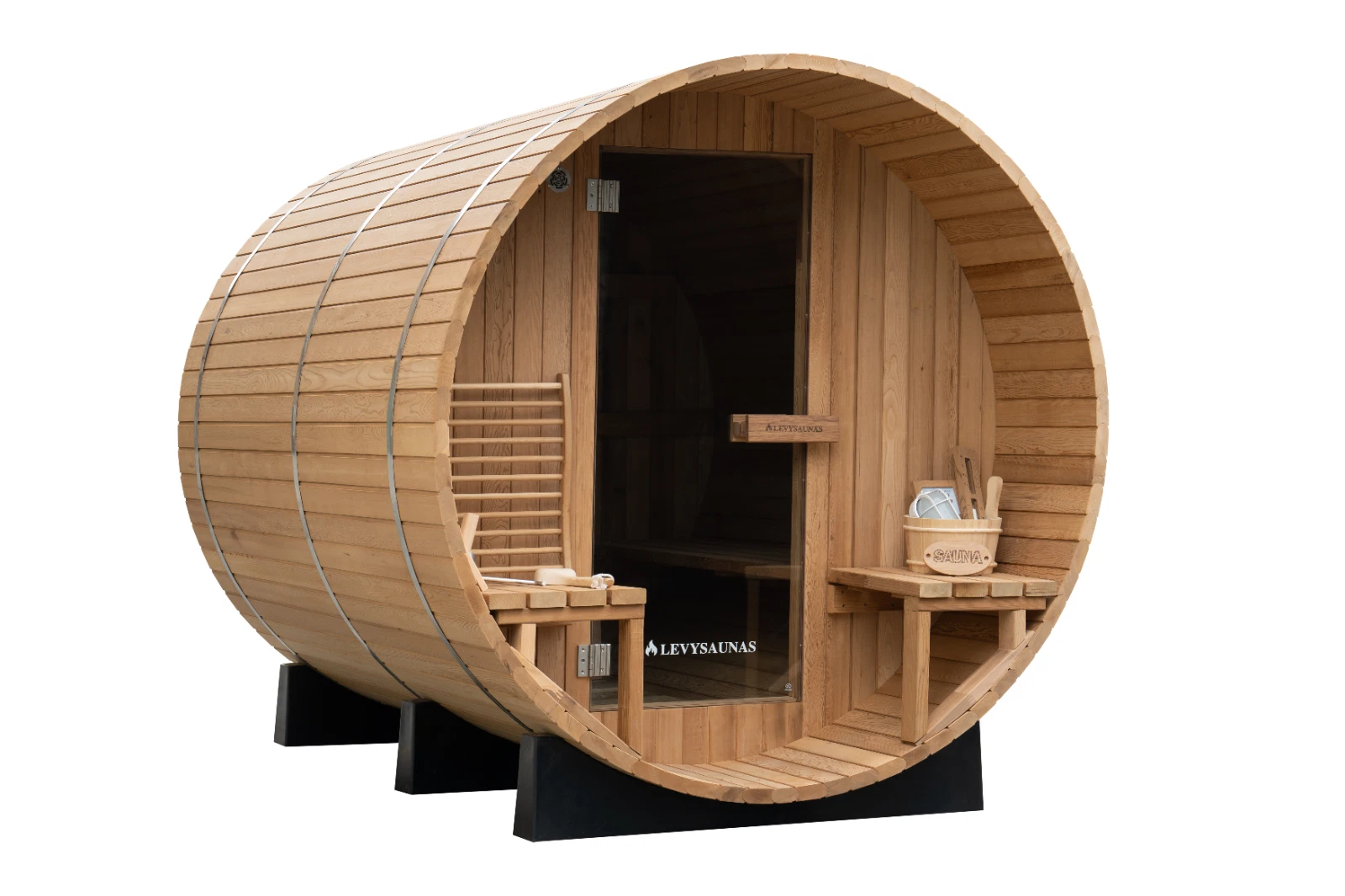Thermo-Wood Luxury Barrel Sauna Room - Brand New