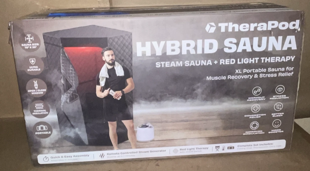 Therapod Portable Steam Sauna with Red Light Therapy (NEW).