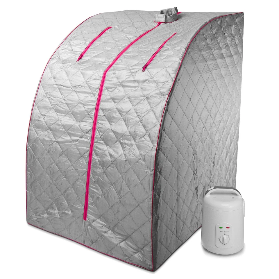 Personal Steam Sauna for Weight Loss, Detox & Relaxation, 60 Minute Timer - Pink