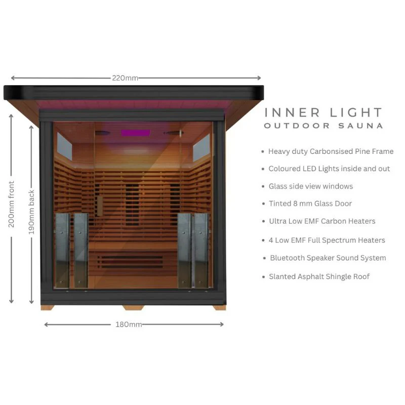 4-Person Full-Spectrum Infrared Outdoor Sauna