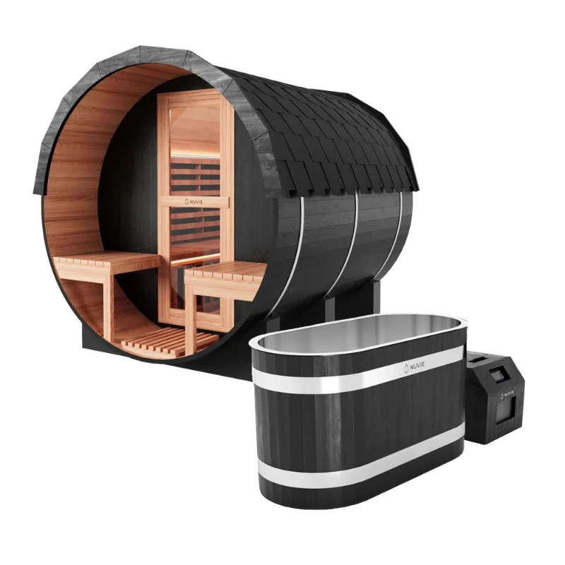 Fusion Hybrid Barrel Sauna & Ember Ice Bath Bundle