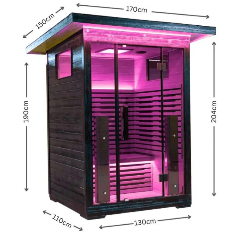 2-Person Full-Spectrum Infrared Outdoor Sauna