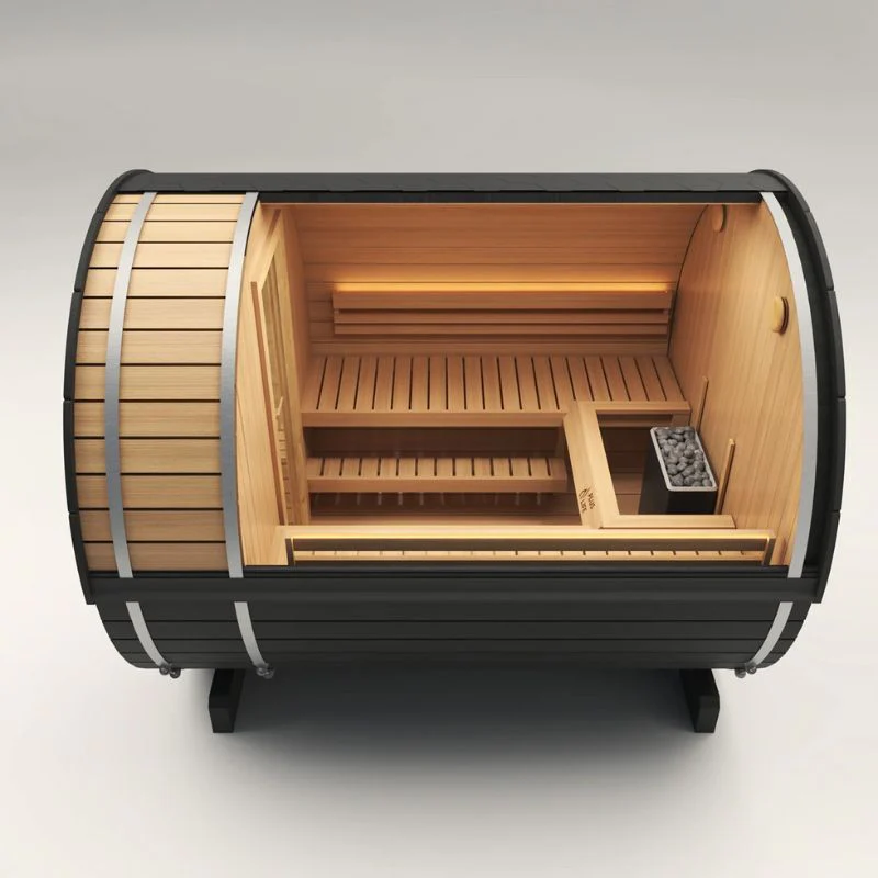 Meridian 6â€“8 Person Outdoor Traditional Barrel Sauna