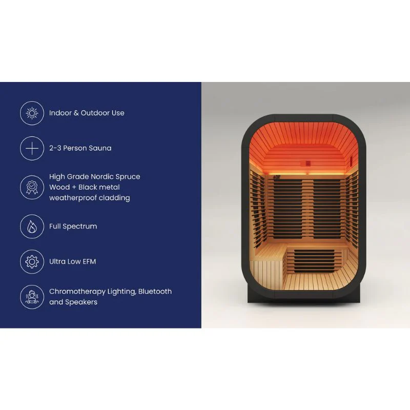 Mini 2â€“3 Person Full-Spectrum Outdoor Infrared Sauna
