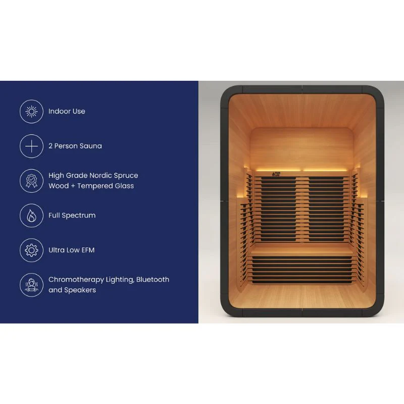 Lumina 2â€“3 Person Full-Spectrum Indoor Infrared Sauna