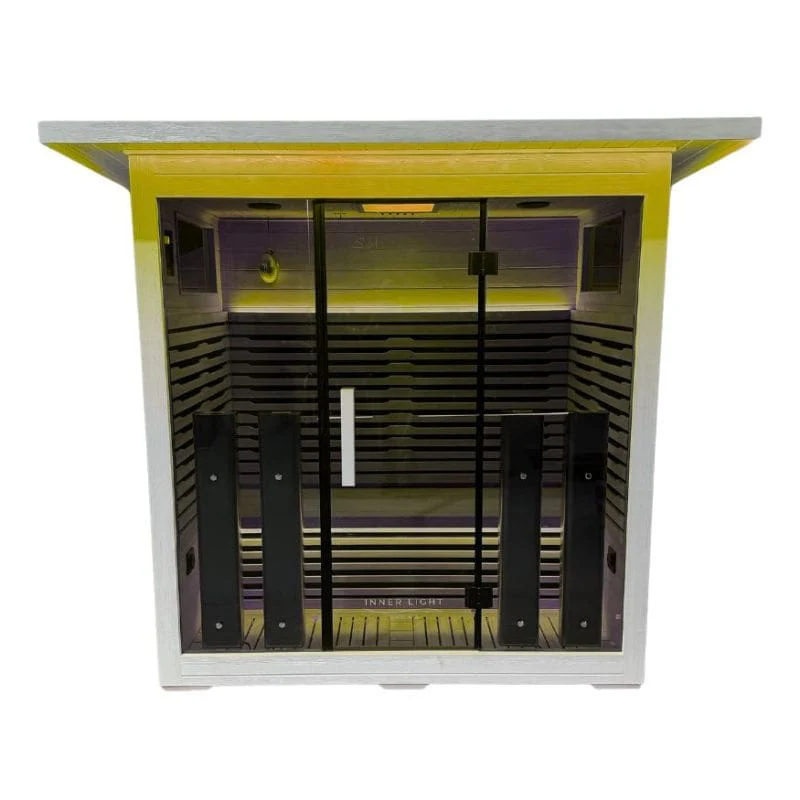 4-Person White Infrared Outdoor Sauna