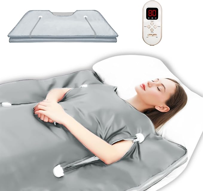 Portable Far Infrared Sauna Blanket for Fast Recovery with Remote Controller and Large Screen Display